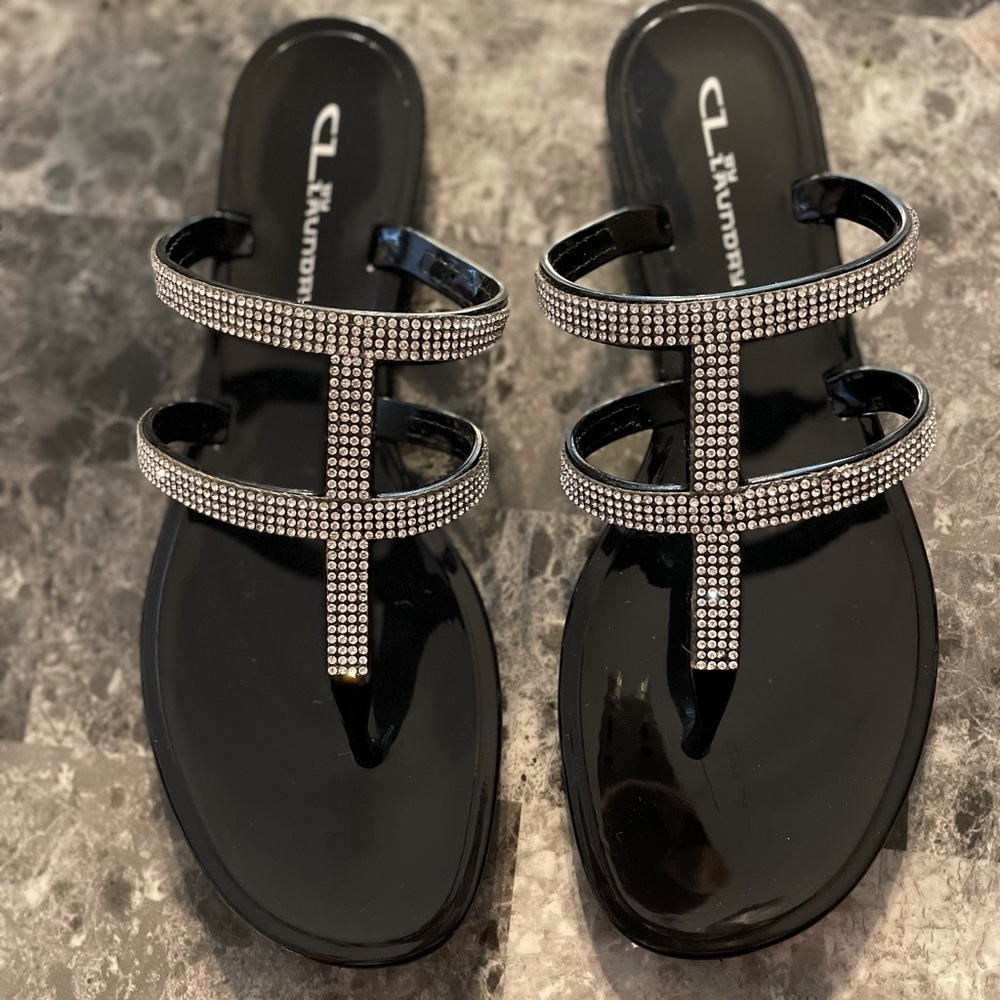Chinese Laundry Black Sandals size 7
